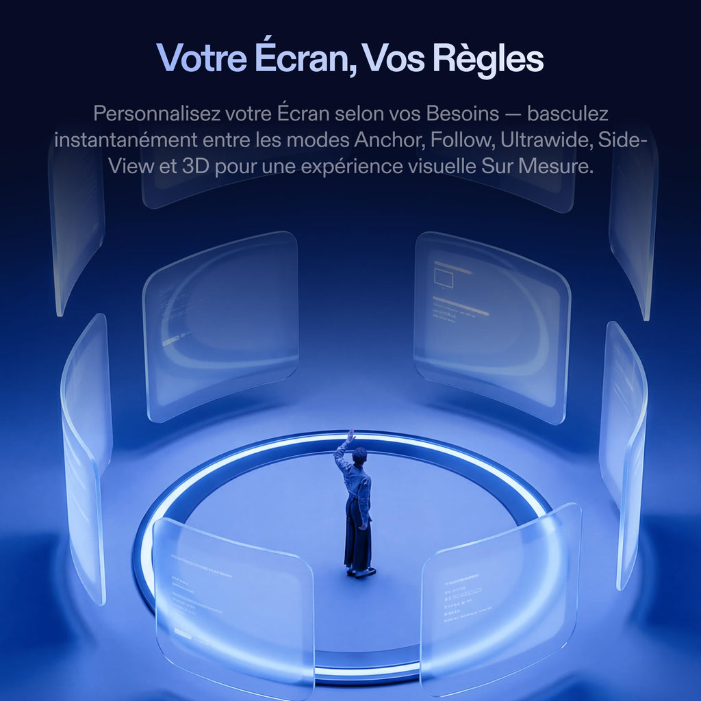 XREAL 1S AR Lunettes de Réalité Augmentée, XR Lunettes avec Écran Virtuel 500", 52° FOV, 3DoF Natif, Real 3D, X1 Puce, Compatibilité USB‑C DisplayPort Appareils, iPhone 17/16/15, Switch 2, XREAL Neo