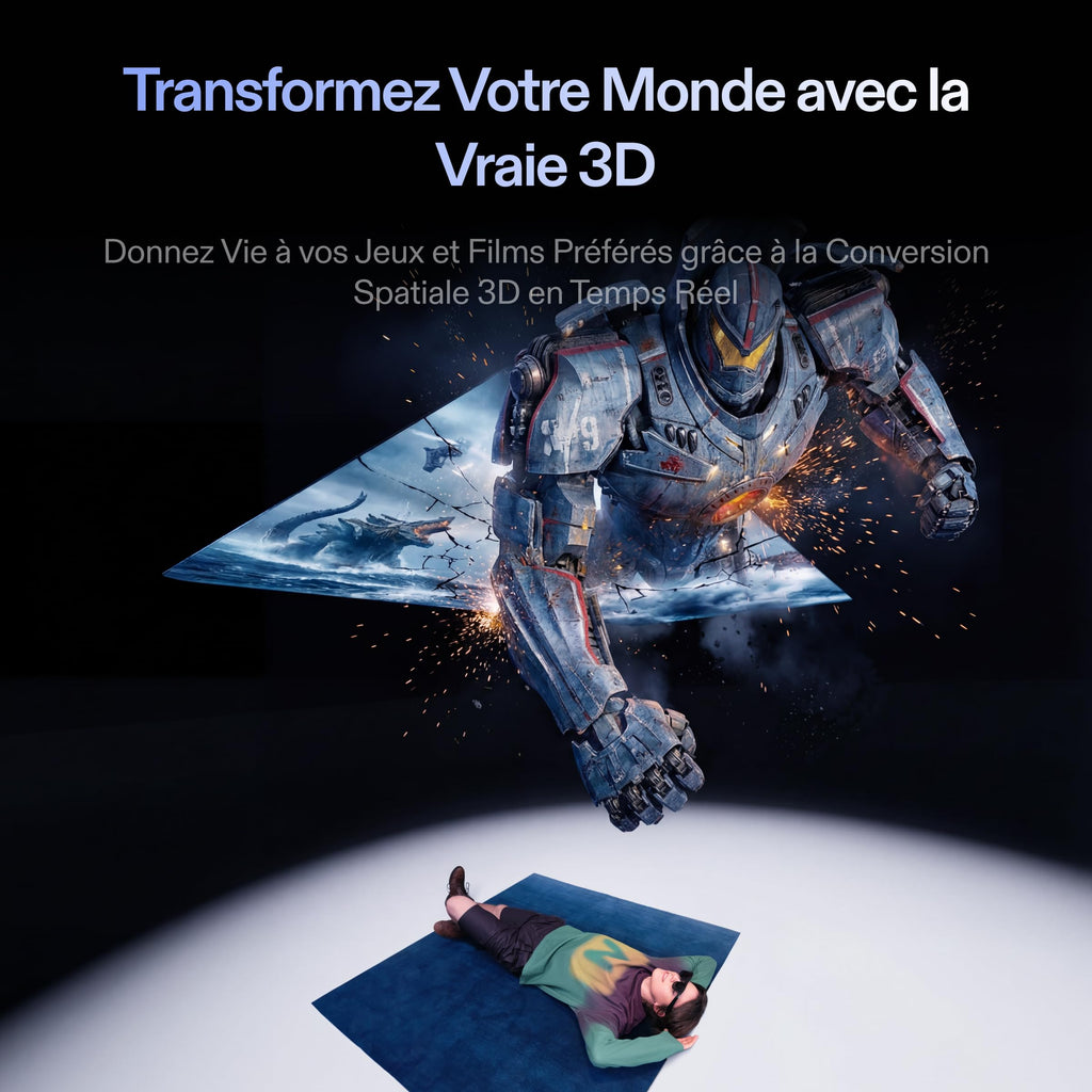 XREAL 1S AR Lunettes de Réalité Augmentée, XR Lunettes avec Écran Virtuel 500", 52° FOV, 3DoF Natif, Real 3D, X1 Puce, Compatibilité USB‑C DisplayPort Appareils, iPhone 17/16/15, Switch 2, XREAL Neo